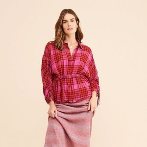 FREE PEOPLE Dawn Plaid shirt